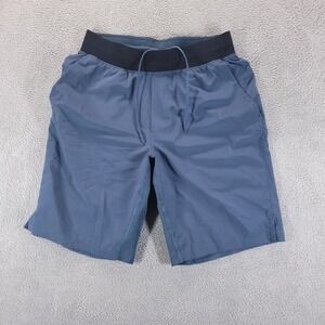 Lululemon Shorts Mens S Blue T.H.E. Linerless Drawstring Pockets 9" Gym Training